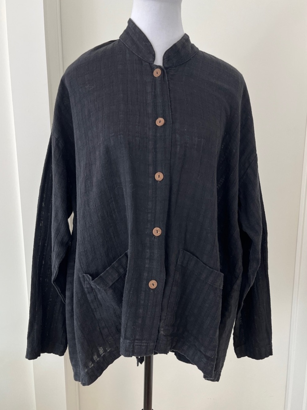 YASUKO KURISAKA Asymmetric Jacket Artsy Avante Garde Lagenlook Minimalist